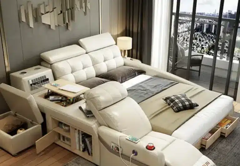 luxury king bed with massage and storage 04